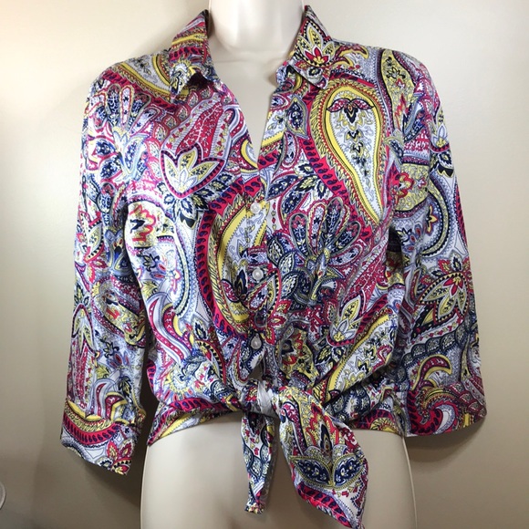 Dana Buchman Tops - ♥️ Dana Buchman ♥️…Women’s M…Yellow/Blue/Red Top/Shirt/Blouse!